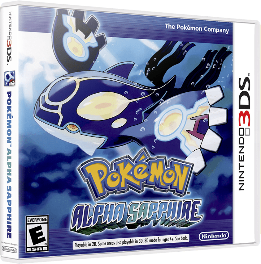 Pokemon Alpha Sapphire box art for Nintendo 3DS
